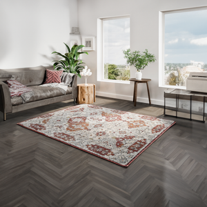 Eviva Mosaic 5' x 7' Damask Multicolor Rug
