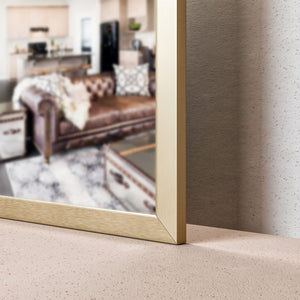 Eviva Gold 48" x 30" Rectangular Gold Metal Framed Mirror