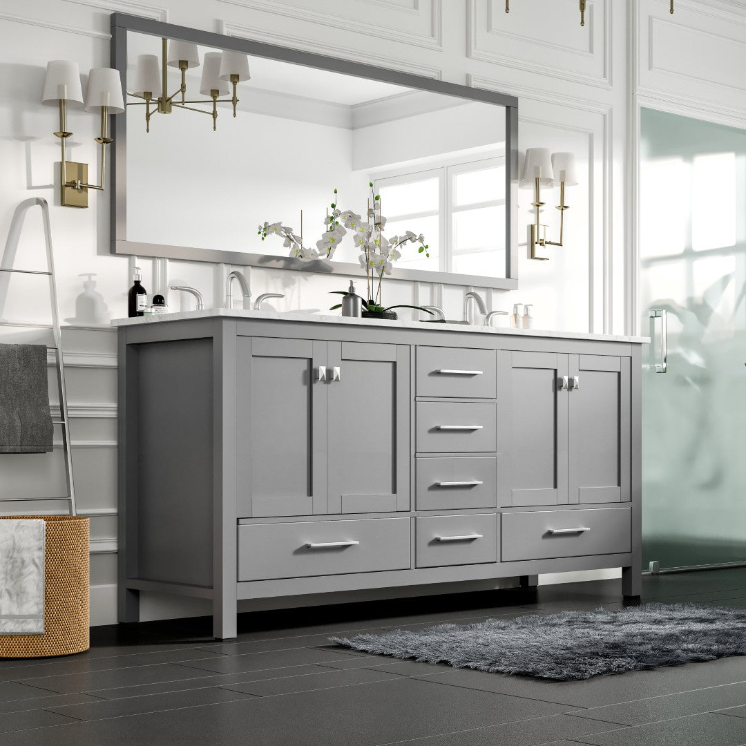 Eviva Aberdeen 72 Gray Bathroom Vanity