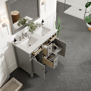 Artemis 44 in. Gray Double Sink  Bath Vanity with Engineered Top and Undermount Porcelain Sinks