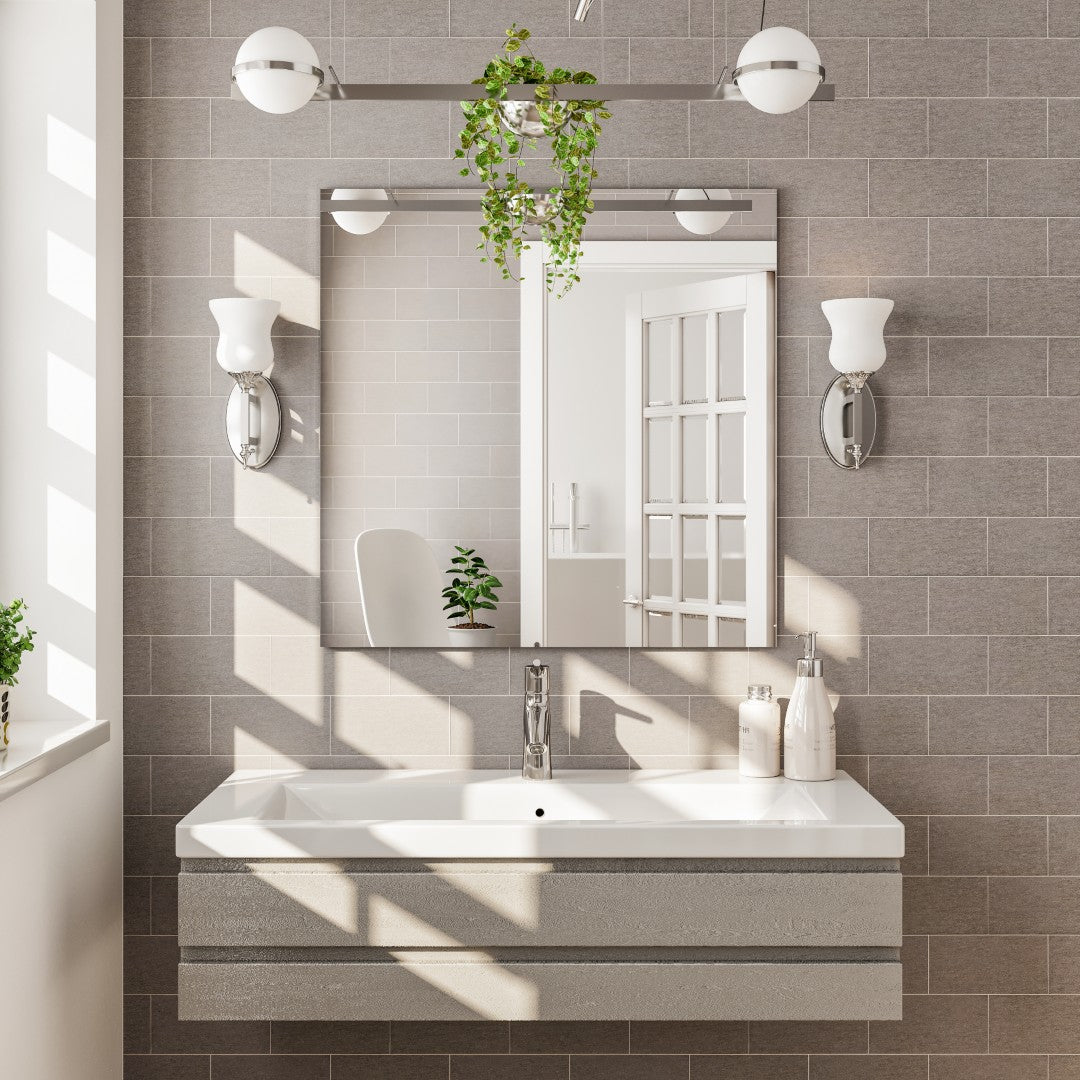 Eviva Sleek 30" x 30" Square Frameless Mirror