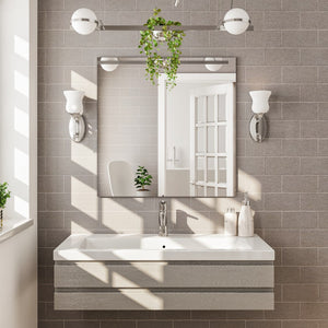 Eviva Sleek 30" x 30" Square Frameless Mirror