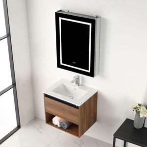 Blossom Bergen 24" Vanity with Dual LED Illumination - Adjustable Lighting and Soft-Closing Drawer