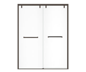 MAAX 135322-900-173-000 Uptown 56-59 x 76 in. 8 mm Bypass Shower Door for Alcove Installation with Clear glass in Dark Bronze