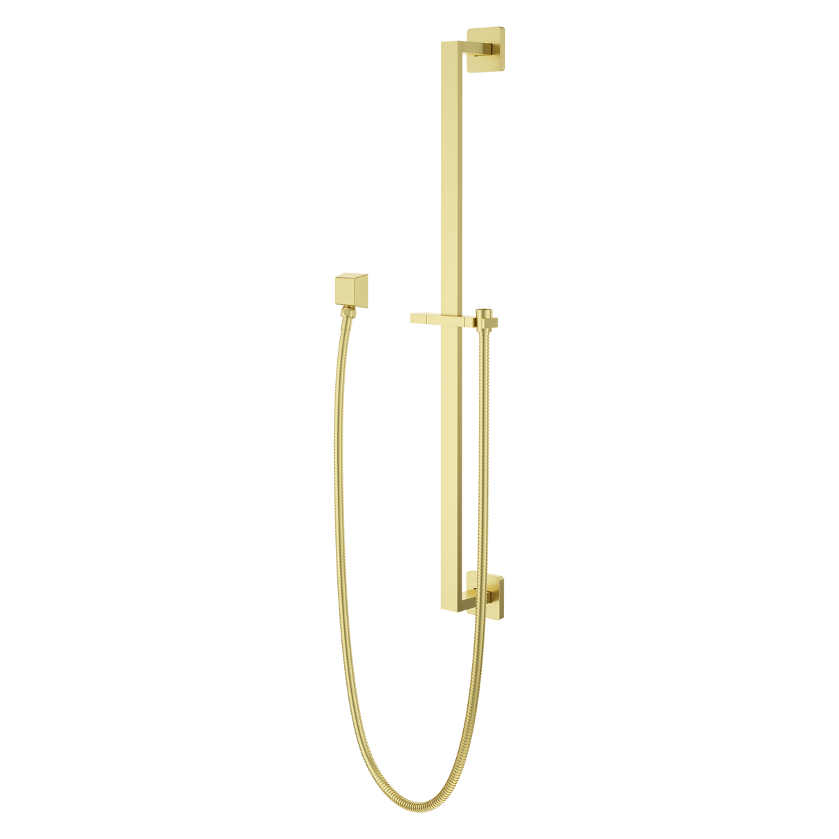 Modern Square Adjustable Slide Bar Kit in Brushed Gold