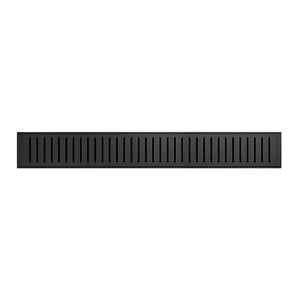 Voltaire 24" Stainless Steel Linear Shower Drain in Matte Black