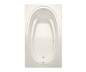 MAAX 106457-L-000-007 Panaro 6042 Acrylic Drop-in Left-Hand Drain Bathtub in Biscuit