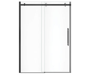 MAAX 138470-900-360-000 Vela 56 ½-59 x 78 ¾ in. 8mm Sliding Shower Door for Alcove Installation with Clear glass in Matte Black and Chrome
