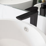 Monaco Single Hole, Single-Handle, High Arc Bathroom Faucet in Matte Black