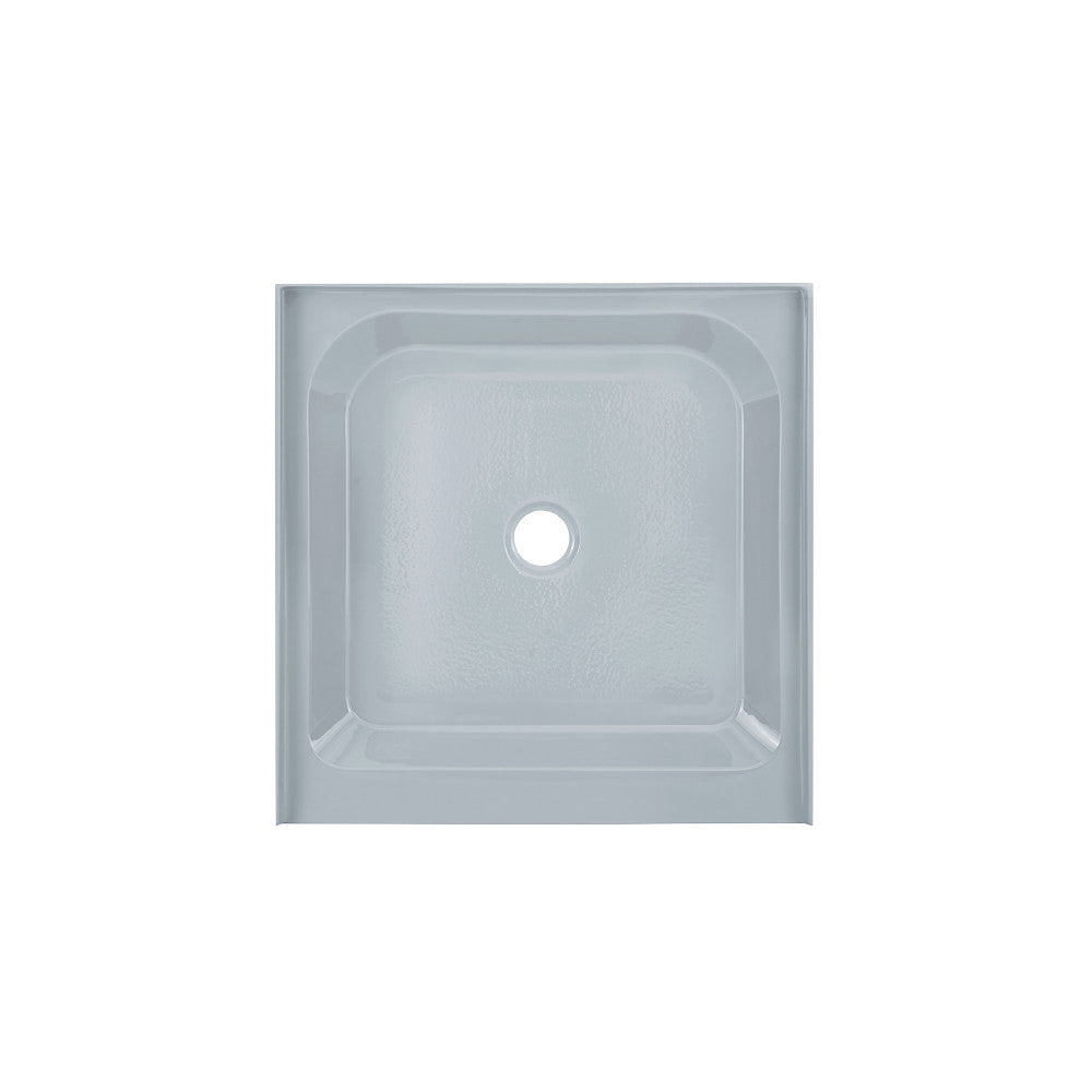 Voltaire 36 x 36' Single-Threshold, Center Drain, Shower Base in Grey