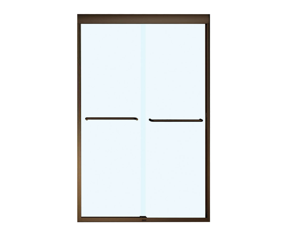 MAAX 135663-900-172-000 Aura 43-47 x 71 in. 6 mm Bypass Shower Door for Alcove Installation with Clear glass in Dark Bronze