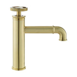 Avallon Single Hole, Single-Handle Wheel, Bathroom Faucet in Brushed Gold