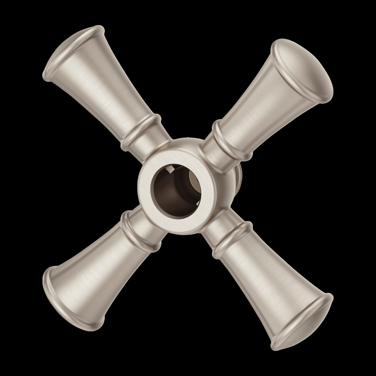Tisbury Single Cross Handle for Slide Bar Kit in Brushed Nickel
