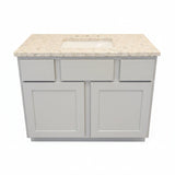 43" Glorious KCD Light Grey with Custom Quartz Top Bathroom Vanity