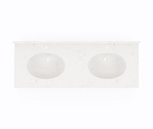 Swanstone CH2B2273 Chesapeake 22 x 73 Double Bowl Vanity Top in Carrara CH022732B.221
