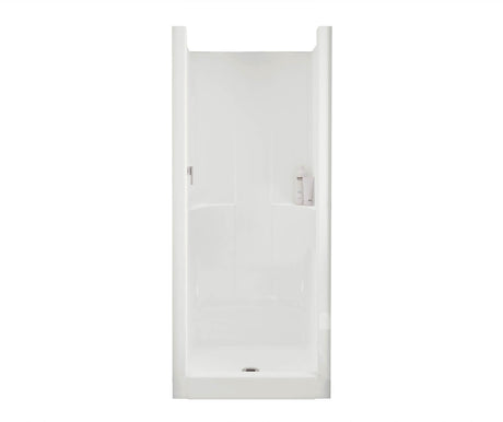 MAAX 101162-000-002-000 Jupiter F32 32 x 33 AcrylX Alcove Center Drain One-Piece Shower in White