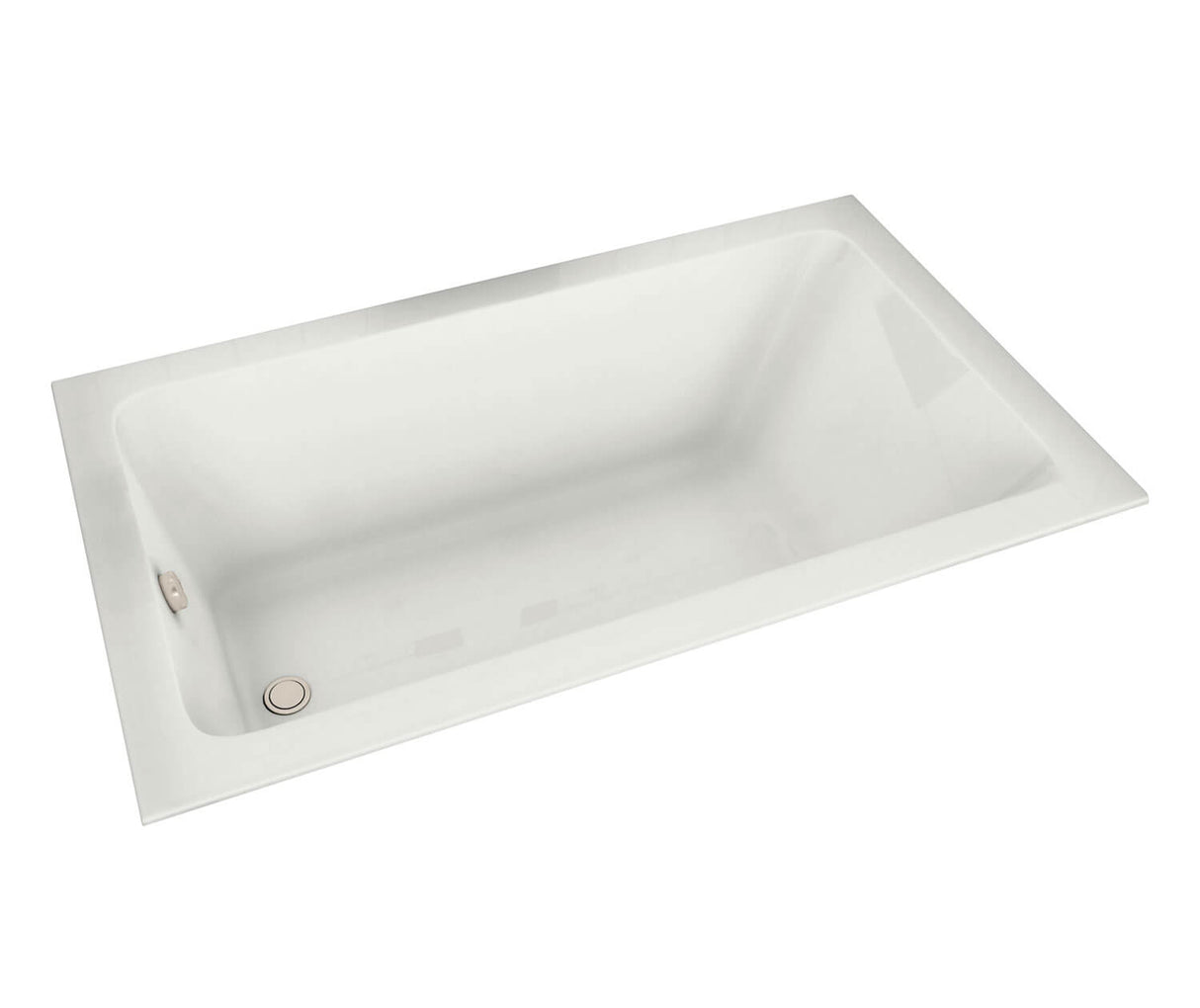 MAAX 101458-003-001-100 Pose 6632 Acrylic Drop-in End Drain Whirlpool Bathtub in White