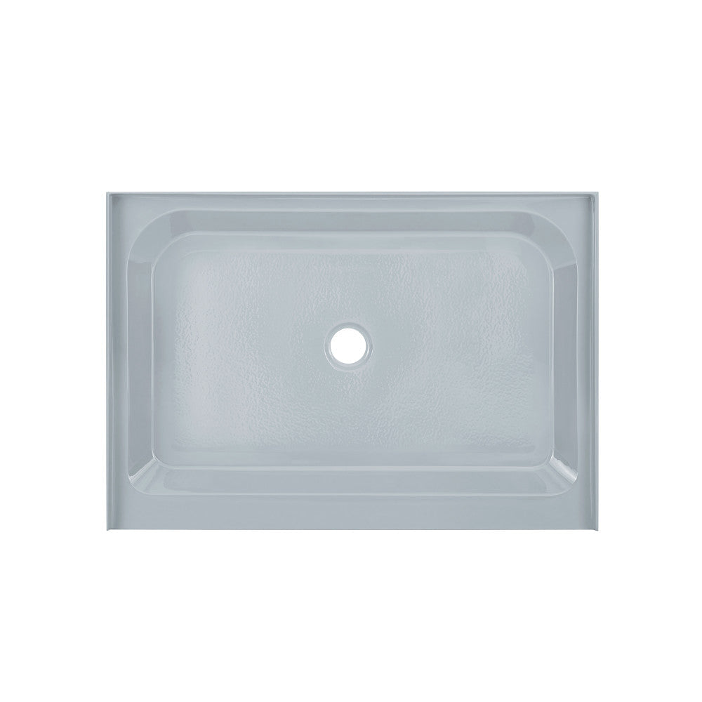 Voltaire 48 x 36 Single-Threshold, Center Drain, Shower Base in Grey