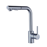 DAX Brass Single Handle Pull Out Kitchen Faucet, Nickel DAX-8213-BN