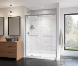 MAAX 135322-900-084-000 Uptown 56-59 x 76 in. 8 mm Bypass Shower Door for Alcove Installation with Clear glass in Chrome