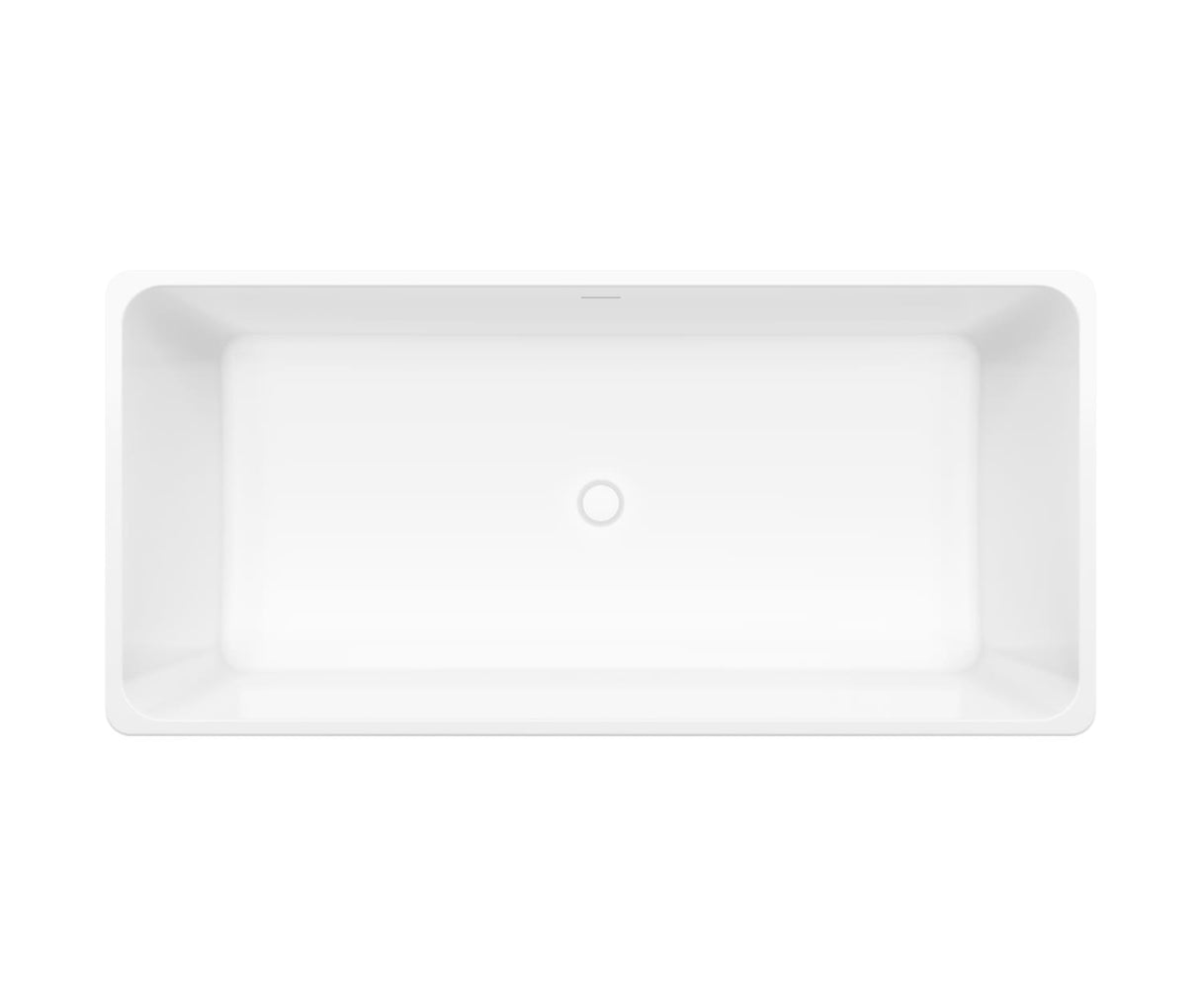 MAAX 107513-000-001-000 Nakuru 67 x 31 Acrylic Freestanding Rectangular Center Drain Bathtub in White