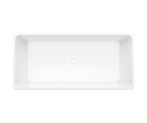 MAAX 107513-000-001-000 Nakuru 67 x 31 Acrylic Freestanding Rectangular Center Drain Bathtub in White