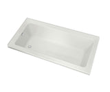 MAAX 106199-L-097-001 Pose Acrylic Corner Left Left-Hand Drain Combined Whirlpool & Aeroeffect Bathtub in White