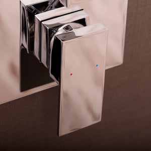 DAX Brass Concealed Square Shower Valve with Pressure Balance and Shutoff, Chrome DAX-6973A-CR