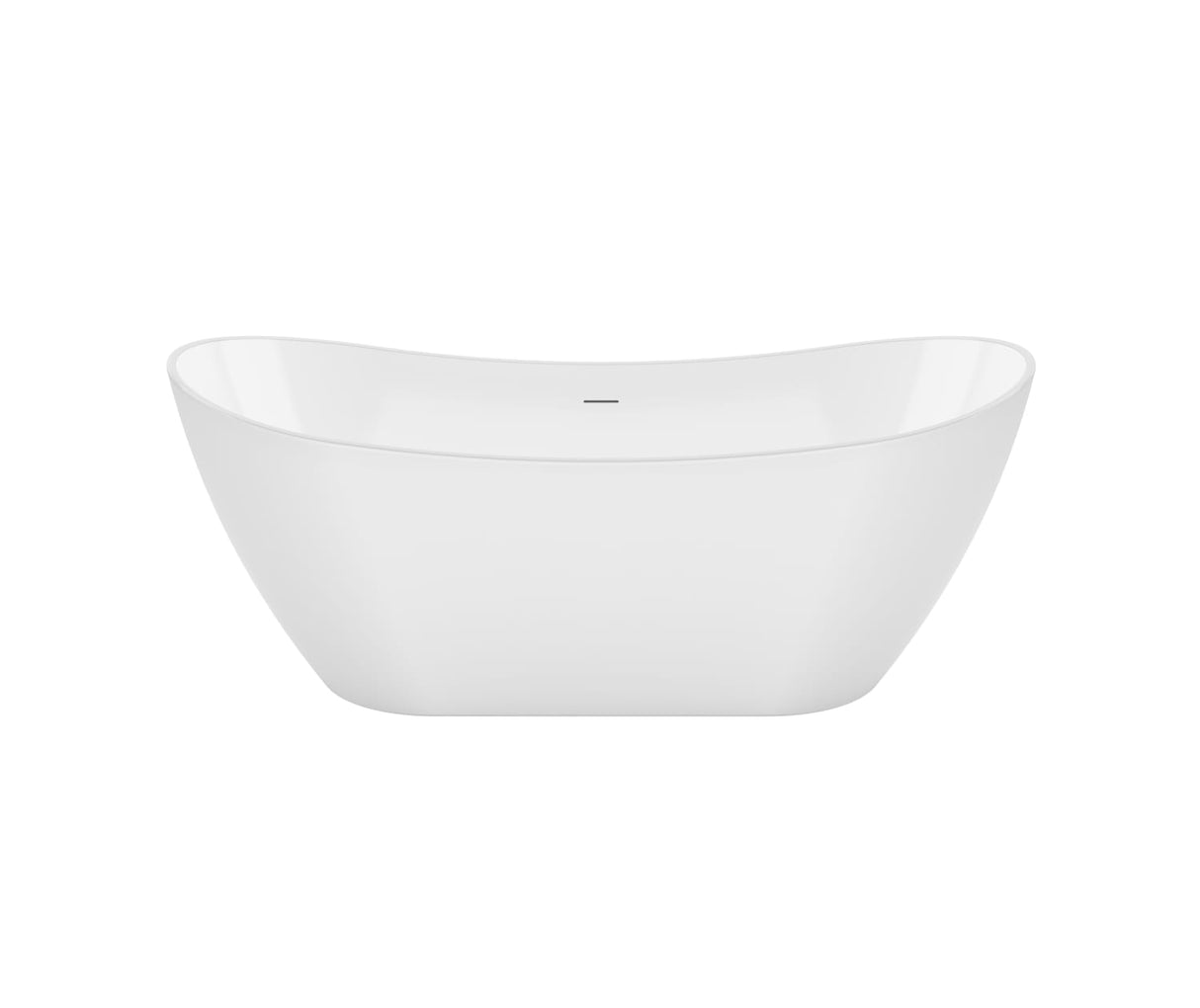 MAAX 107511-000-001-000 Mahaba 67 x 29 Acrylic Freestanding Oval Center Drain Bathtub in White