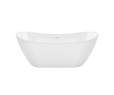 MAAX 107511-000-001-000 Mahaba 67 x 29 Acrylic Freestanding Oval Center Drain Bathtub in White