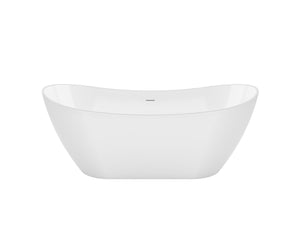 MAAX 107511-000-001-000 Mahaba 67 x 29 Acrylic Freestanding Oval Center Drain Bathtub in White