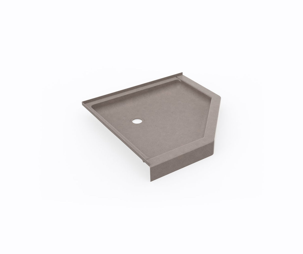 Swanstone SS-38NEO 38 x 38 Swanstone Corner Shower Pan with Center Drain in Clay SN00038MD.212