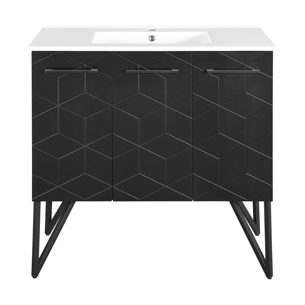 Annecy 36" Bathroom Vanity in Phantom Black