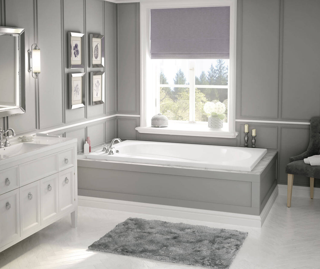 MAAX 100106-000-001-000 Talisman 71 x 42 Acrylic Drop-in End Drain Bathtub in White
