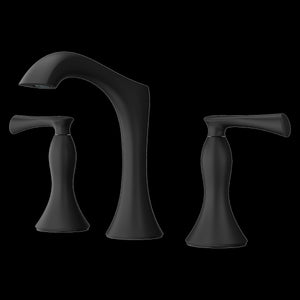Rhen Widespread Lavatory Faucet in Matte Black