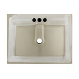 24" Vanity Top Bathroom Sink with 4" Centerset Faucet Holes in Matte Black