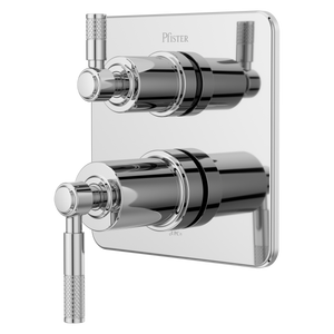 Hillstone Stacked Diverter Trim Kit in Polished Chrome