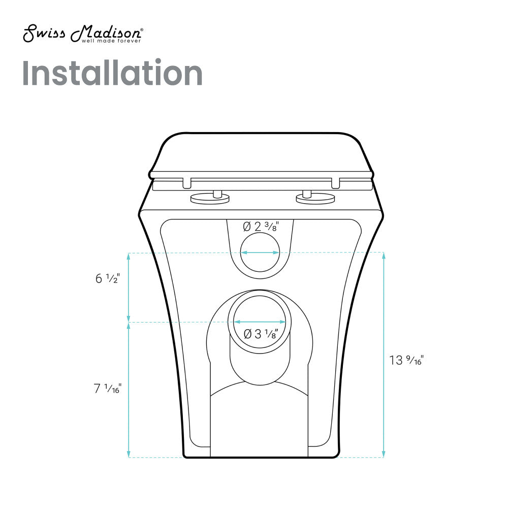 Carre Back-To-Wall Square Toilet Bowl