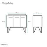 Annecy 48 Glossy White Bathroom Vanity Cabinet Only (SM-BV214)