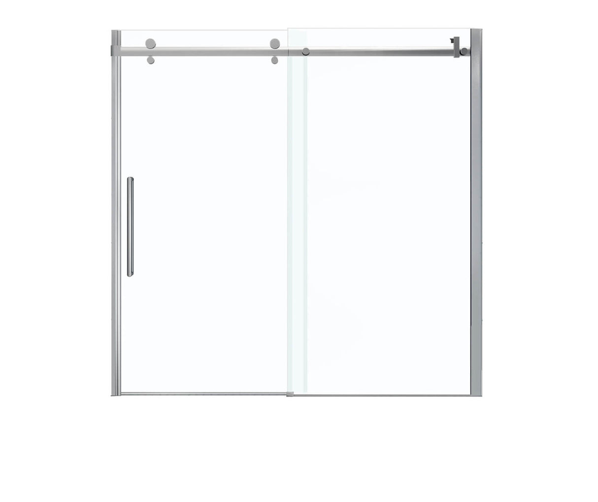 MAAX 139398-900-084-000 Halo 56 ½-59 x 59 in. 8 mm Sliding Tub Door for Alcove Installation with Clear glass in Chrome