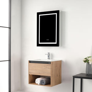 Blossom Bergen 24" Vanity with Dual LED Illumination - Adjustable Lighting and Soft-Closing Drawer