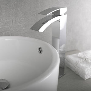 DAX Brass Single Handle Waterfall Vessel Basin Faucet, Chrome DAX-6690B-CR