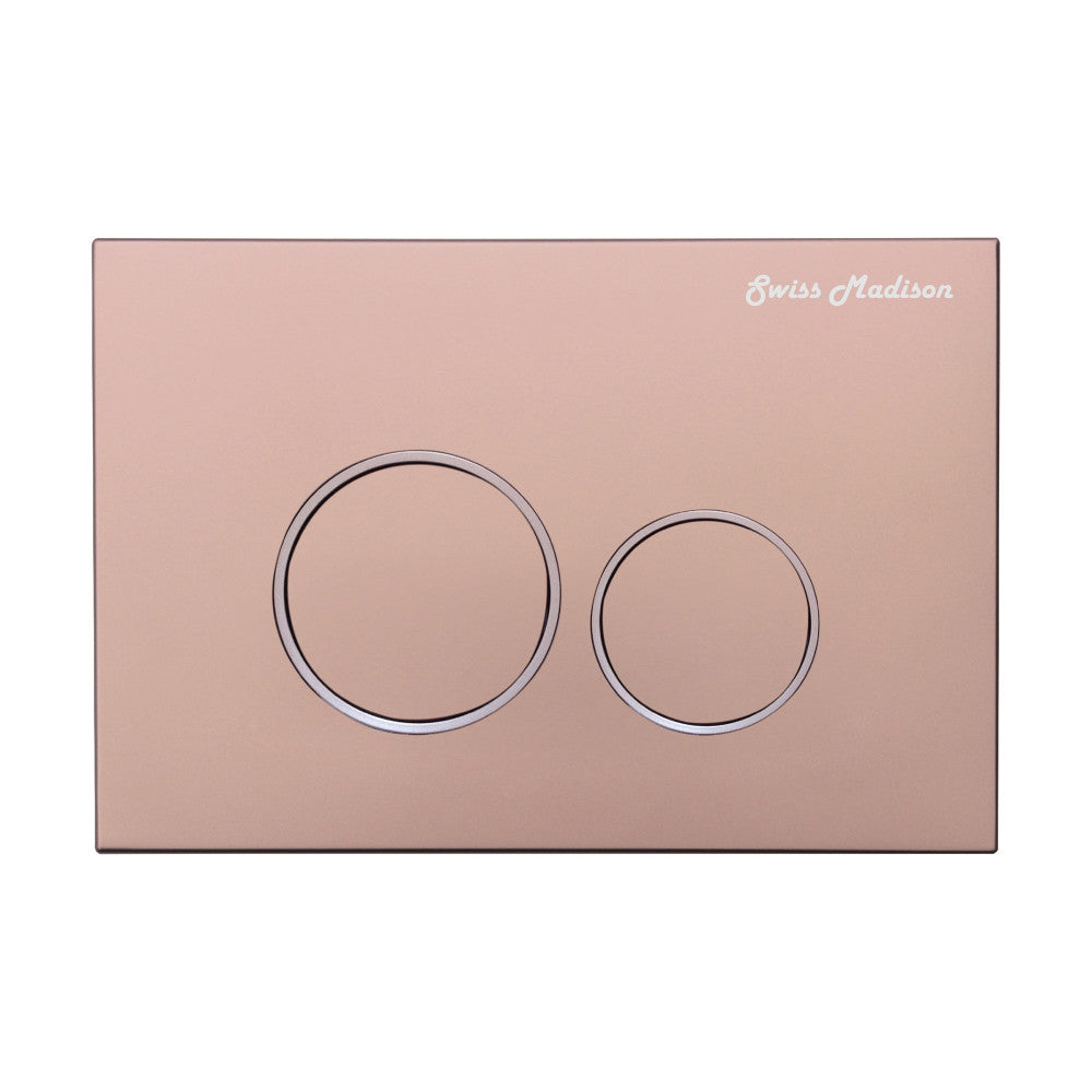 Wall Mount Dual Flush Actuator plate in Rose Gold