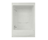 MAAX 105620-000-001-110 Figaro I AFR 59 x 33 Acrylic Alcove Right-Hand Drain Three-Piece Tub Shower in White