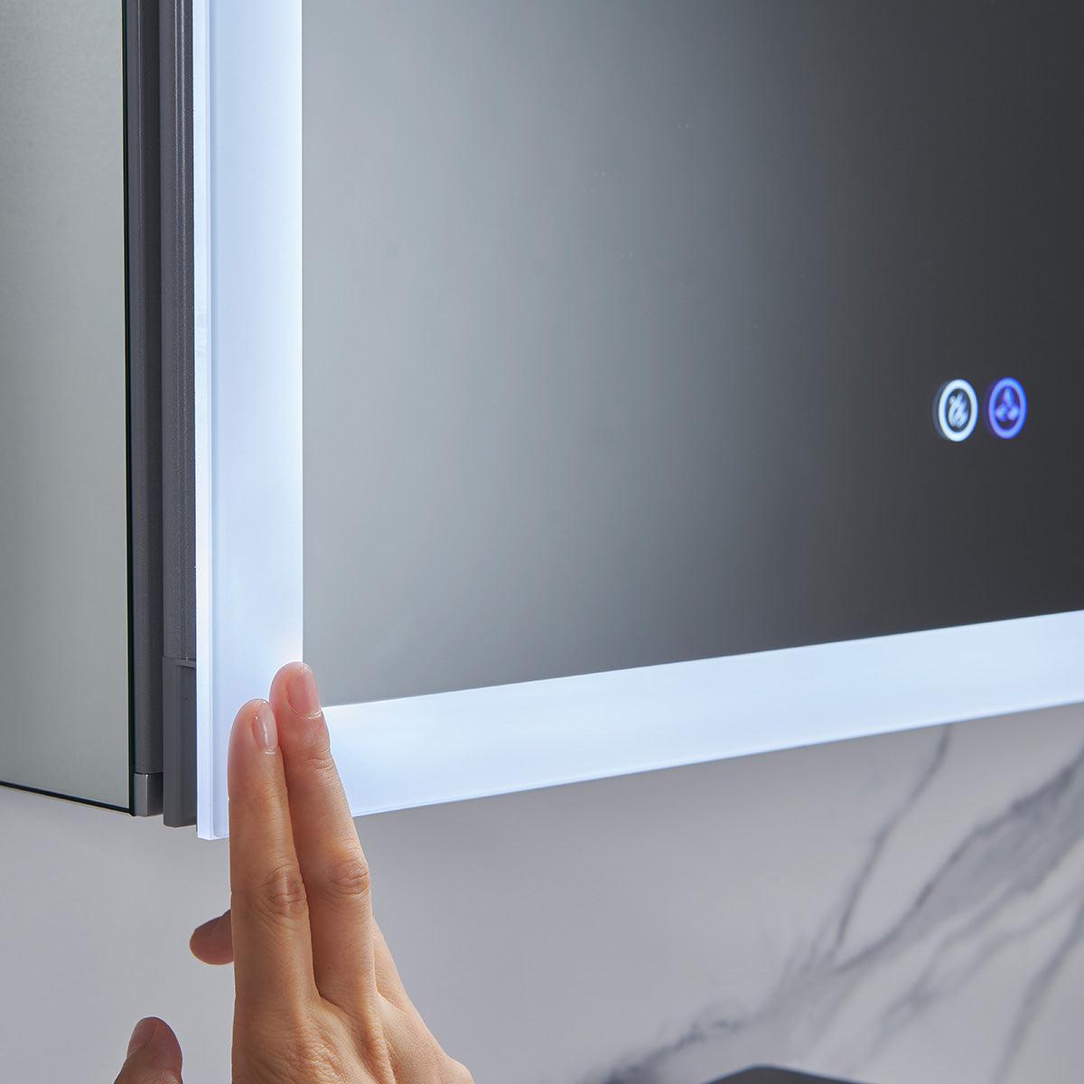 Capella LED Medicine Cabinet – Smart Vanity Mirror with Adjustable LED and Defogger