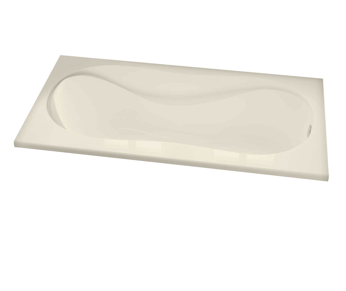 MAAX 102723-109-004 Cocoon 6636 Acrylic Drop-in End Drain Combined Hydrosens & Aerosens Bathtub in Bone