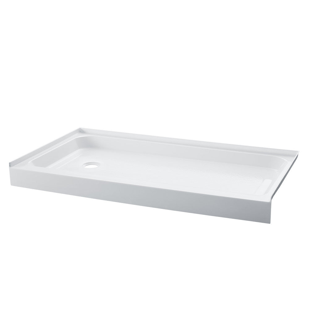 Voltaire 60 x 36 Acrylic White, Single-Threshold, Left-Hand Drain, Shower Base