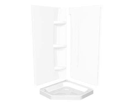 MAAX 101425-000-001-000 Neo-Angle Base 42 3 in. 42 x 42 Acrylic Corner Left or Right Shower Base with Corner Drain in White