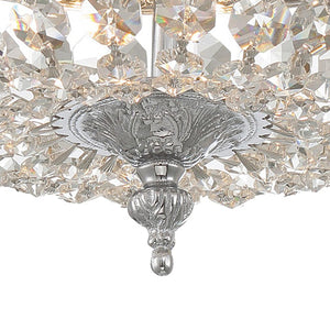 Crystorama 2 Light Clear Italian Crystal Polished Chrome Flush Mount 708-CH-CL-I