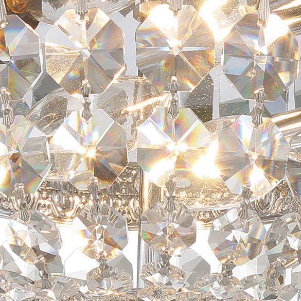 Crystorama 2 Light Clear Italian Crystal Polished Chrome Flush Mount 708-CH-CL-I